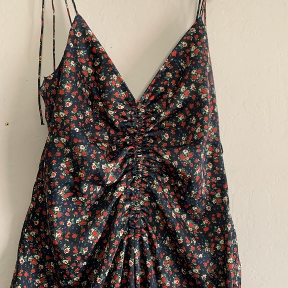 SANDRO Floral-print twill midi dress Size (10 US) 42 - Picture 5 of 12